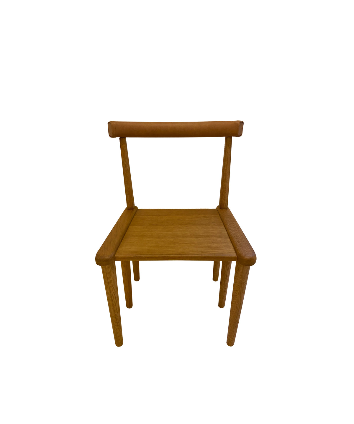 Abla Dining Chair - Medium Brown - Leather Back - Sample