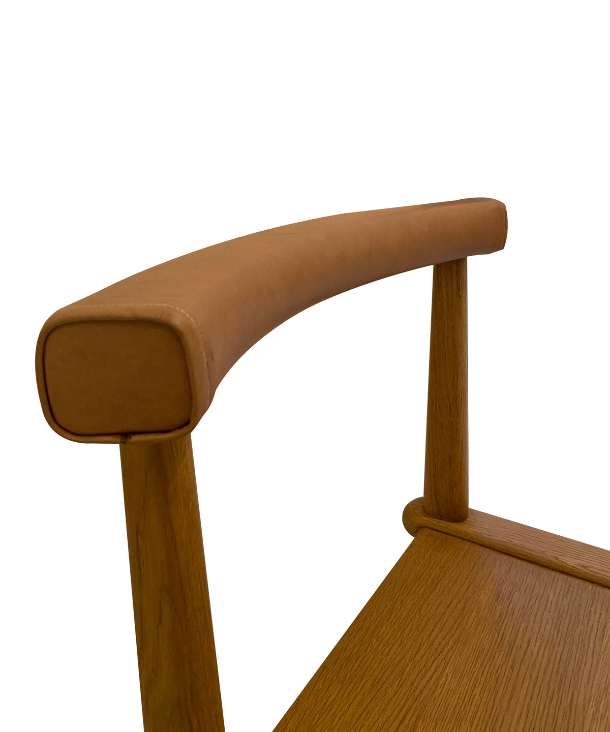 Abla Dining Chair - Medium Brown - Leather Back - Sample