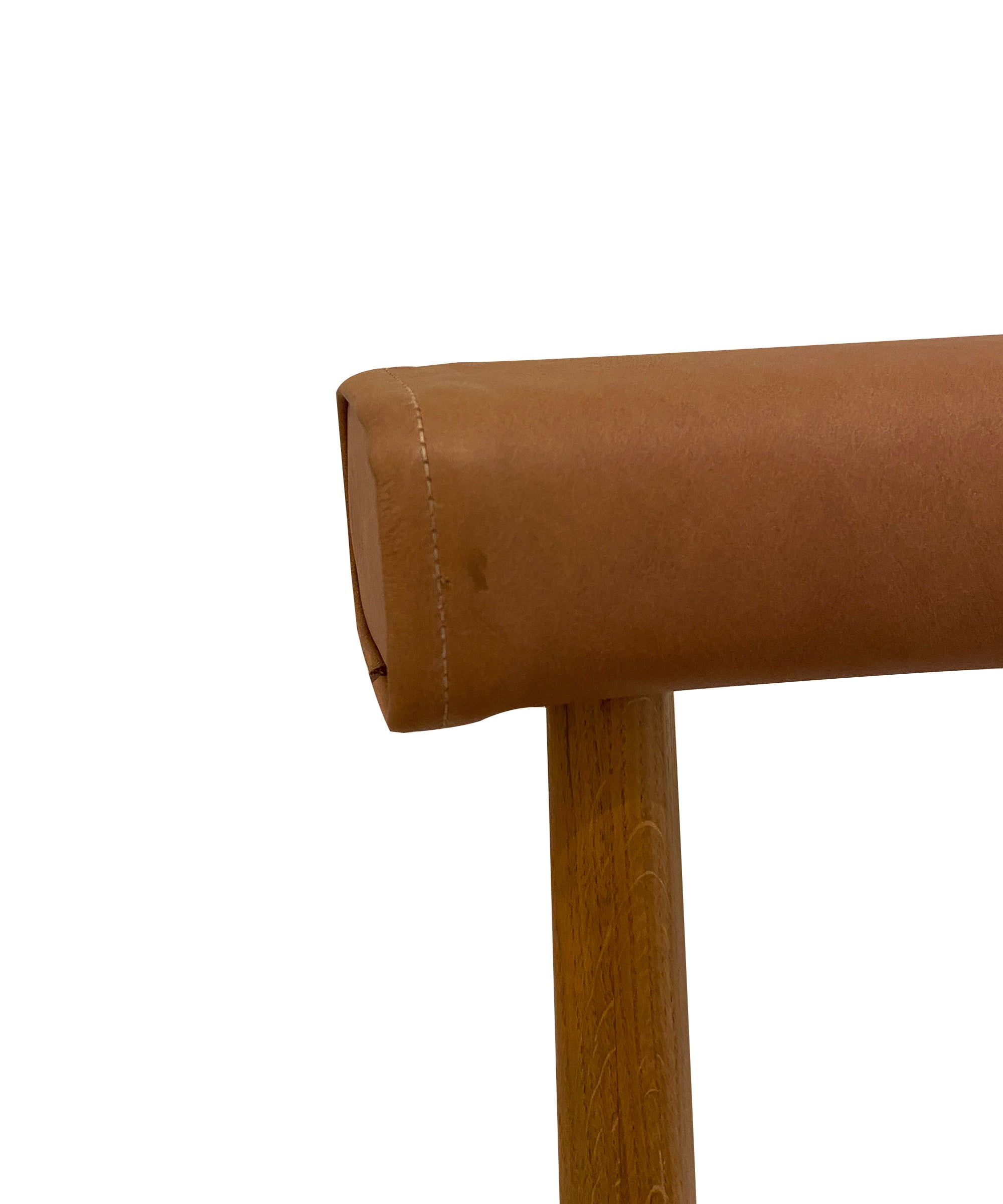Abla Dining Chair - Medium Brown - Leather Back - Sample