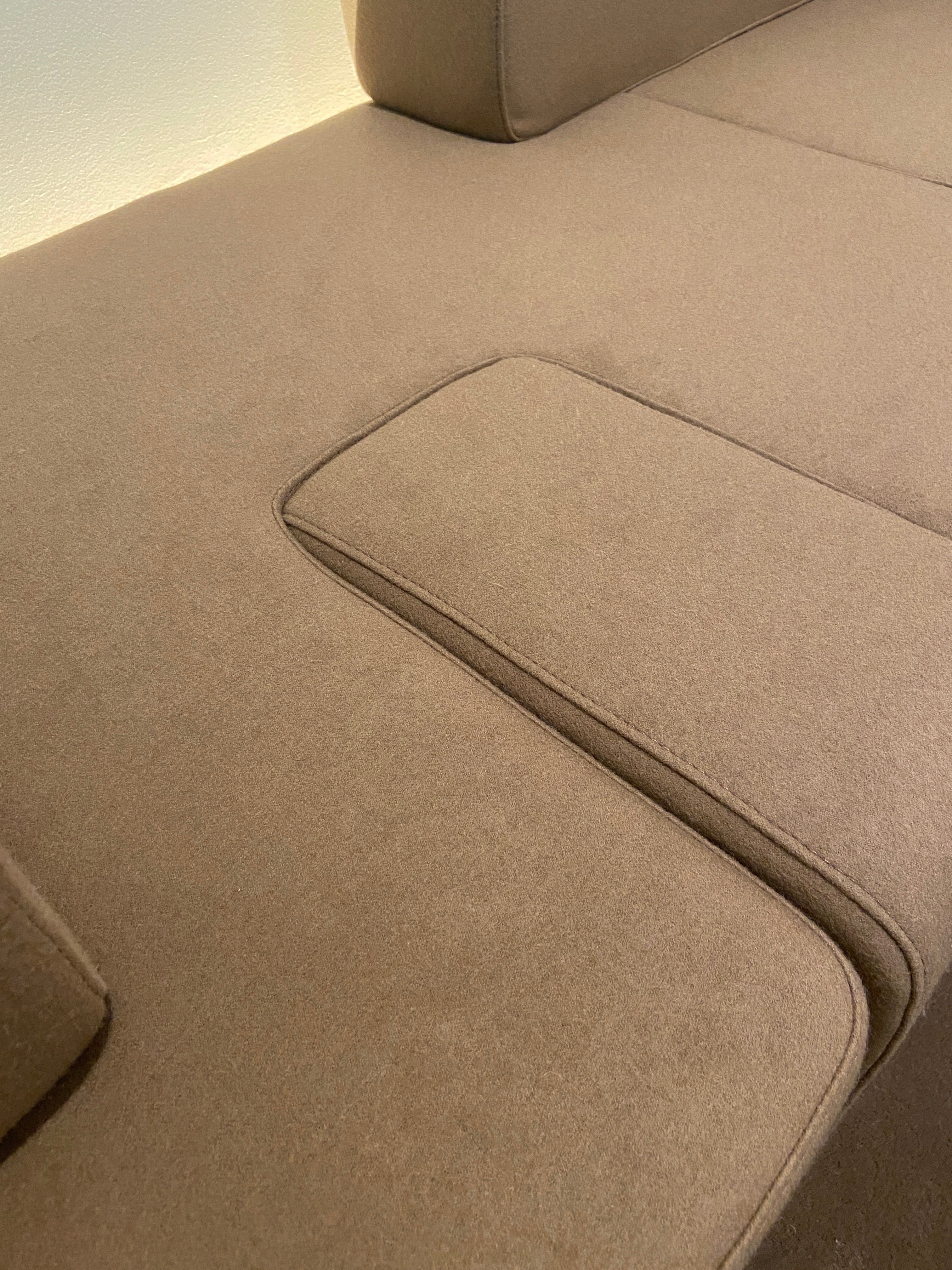 Sarsen Daybed - Sepia Felt - Left - Sample