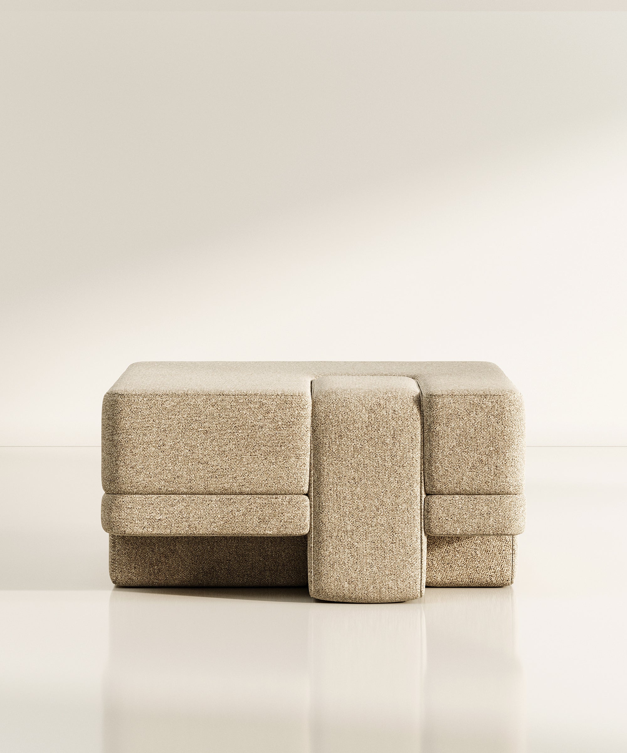 Sarsen Ottoman - Mauve Felt - Sample