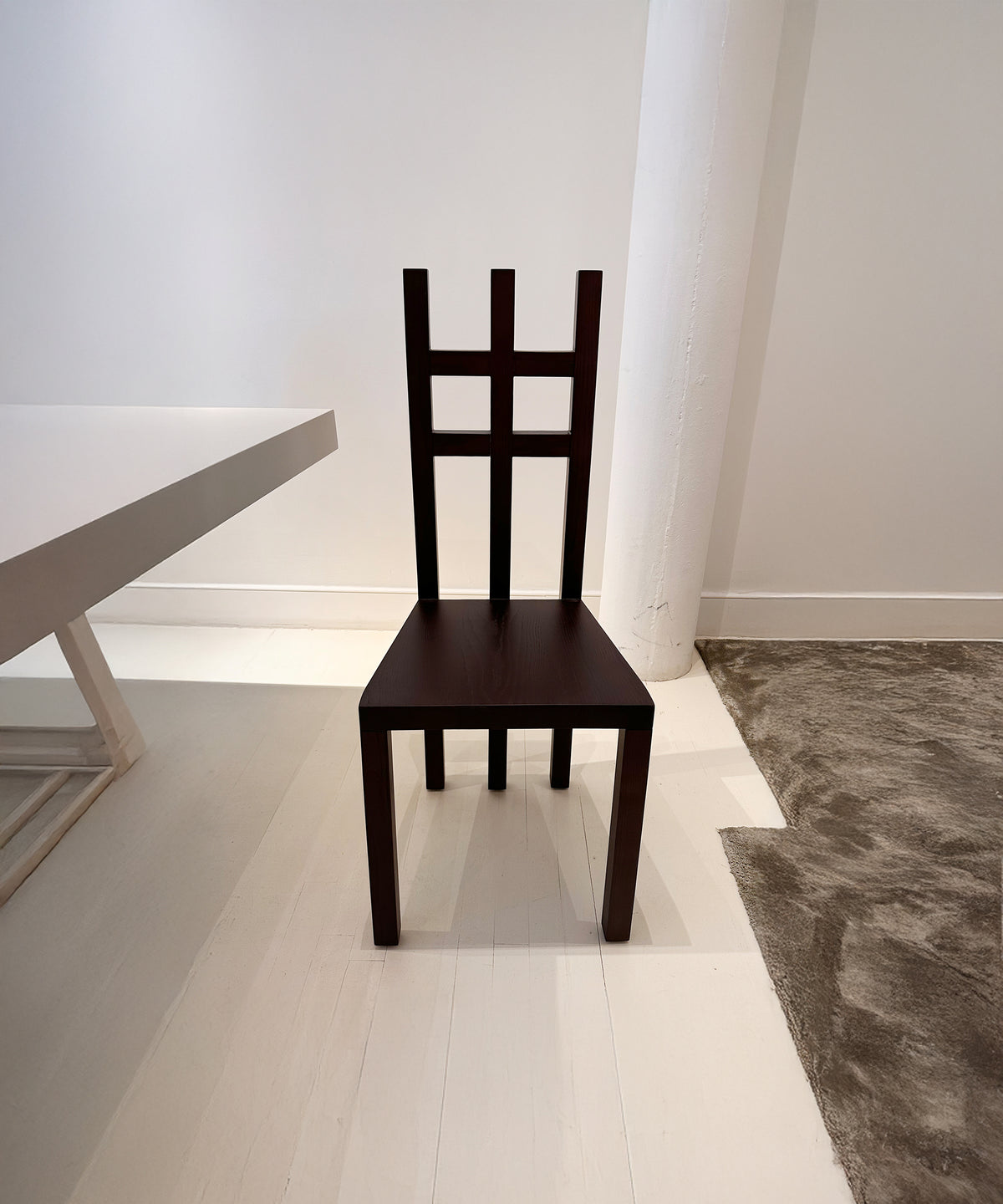 Practice Dining Chair - Solid Oak - Ebony Stain - Sample