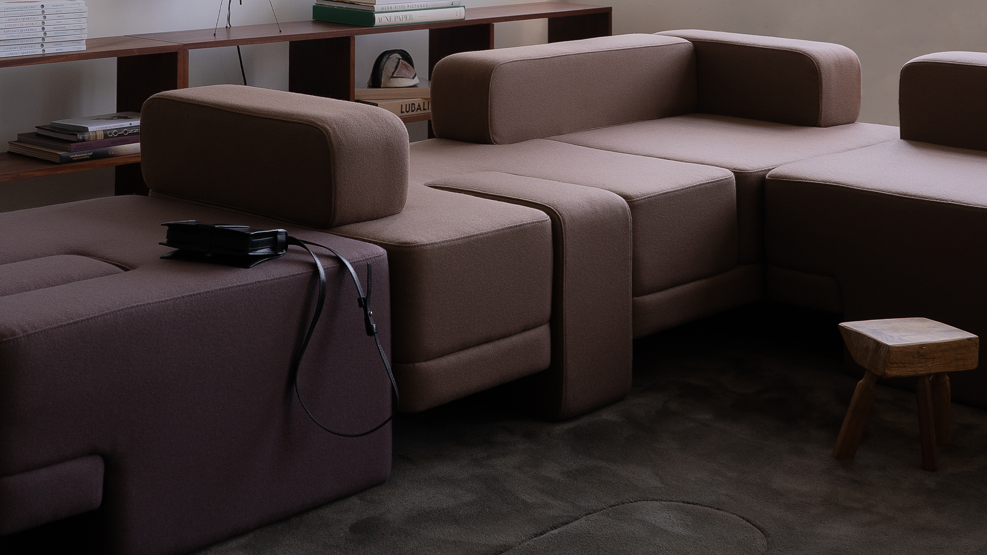 Sarsen Daybed - Sepia Felt - Left - Sample