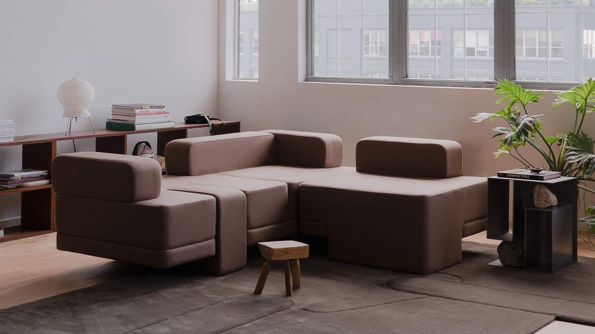 Sarsen Daybed - Sepia Felt - Left - Sample