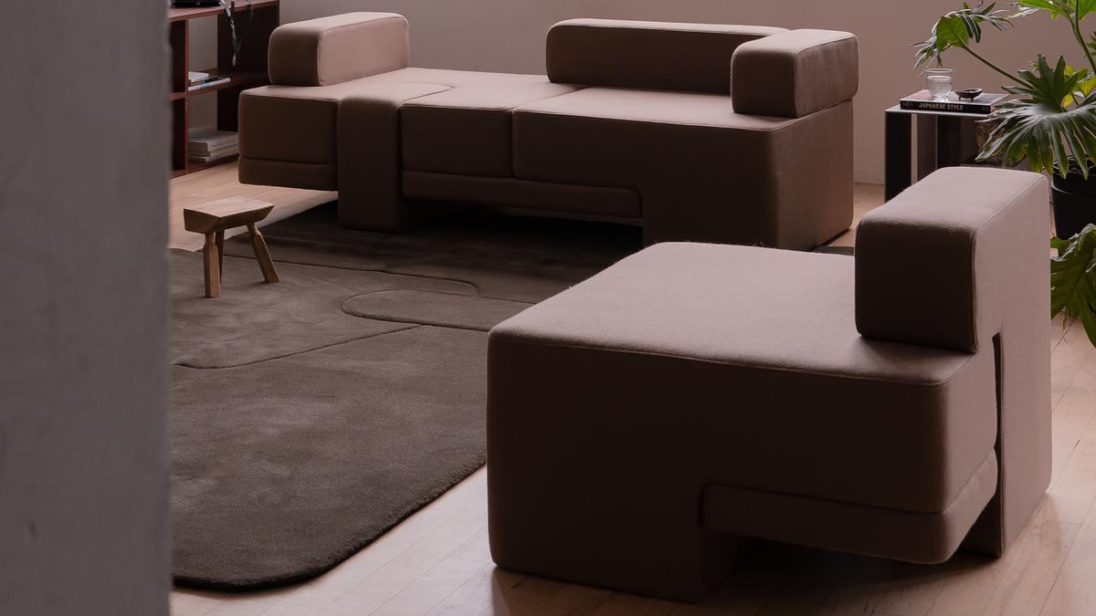 Sarsen Daybed - Sepia Felt - Left - Sample