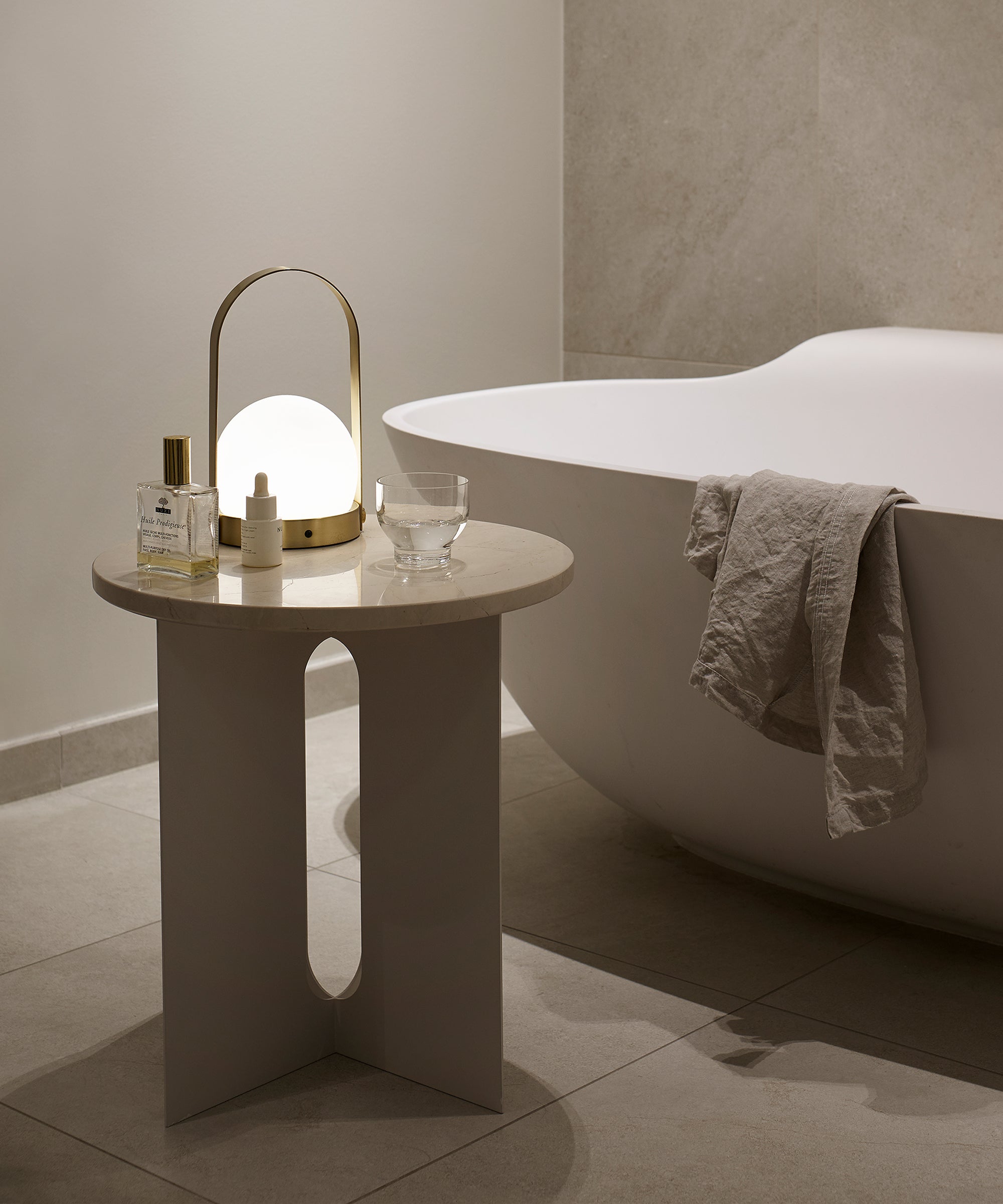 Androgyne Side Table, Steel Base