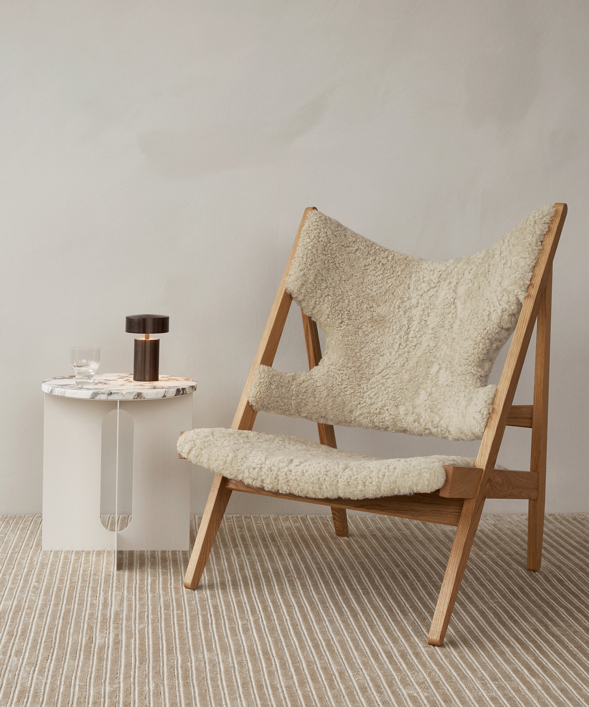 Androgyne Side Table, Steel Base