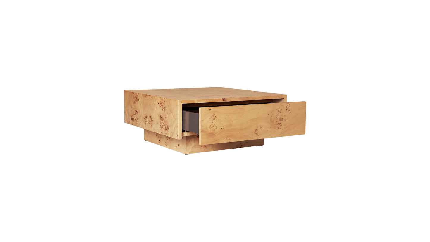 Burl Storage Coffee Table