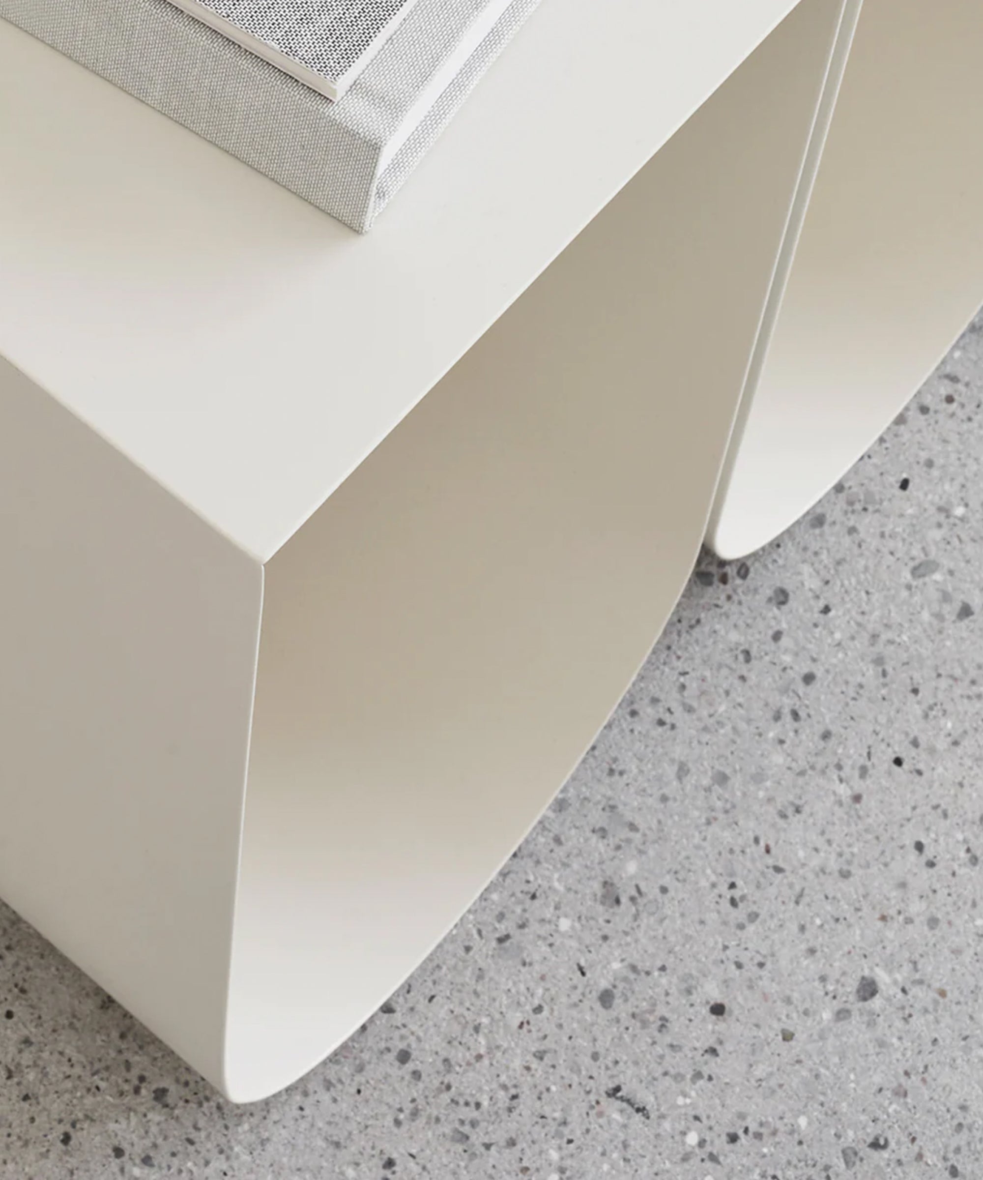 Curved Side Table - Beige - Sample