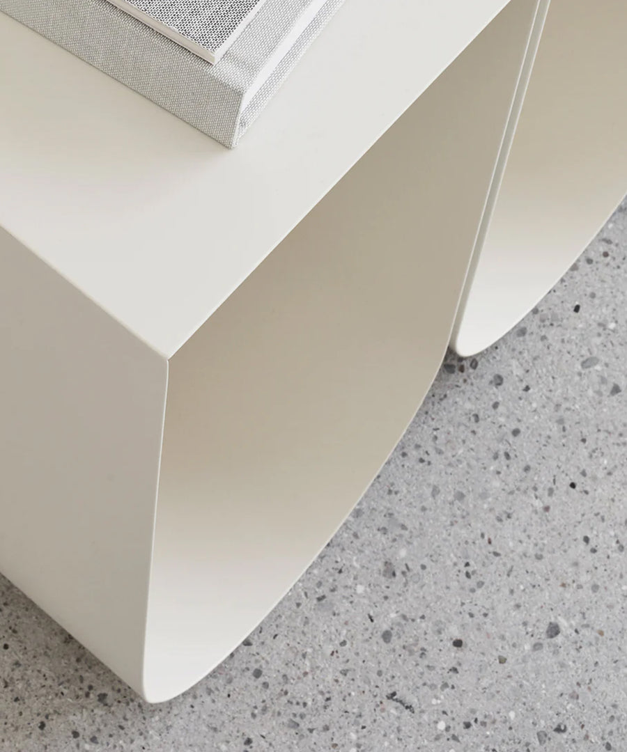 Curved Side Table - Beige - Sample