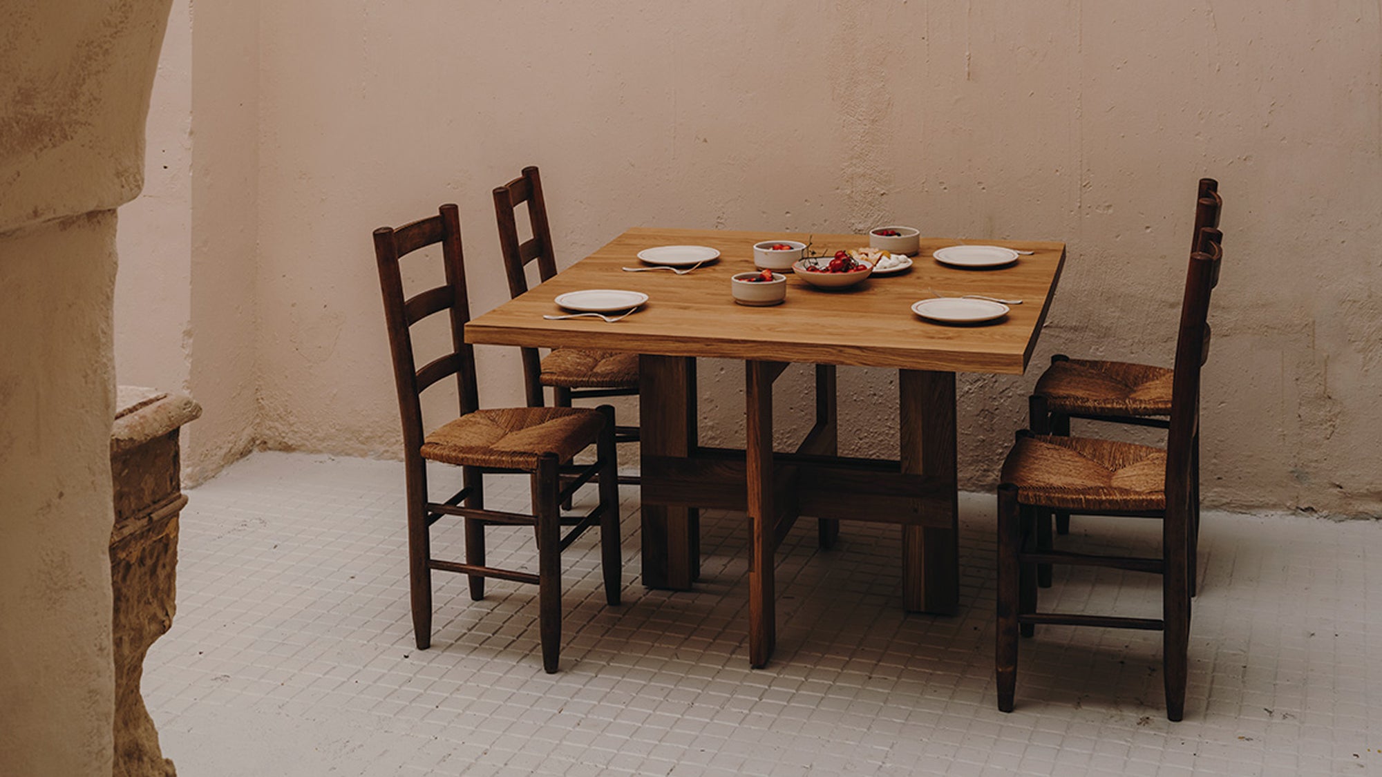Farmhouse Square Trestle Table