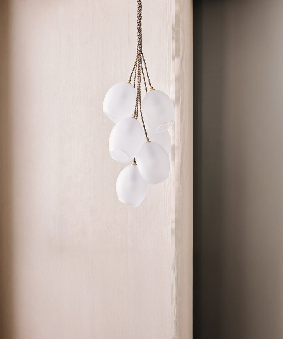 Glass Cluster Pendant, Set of 7