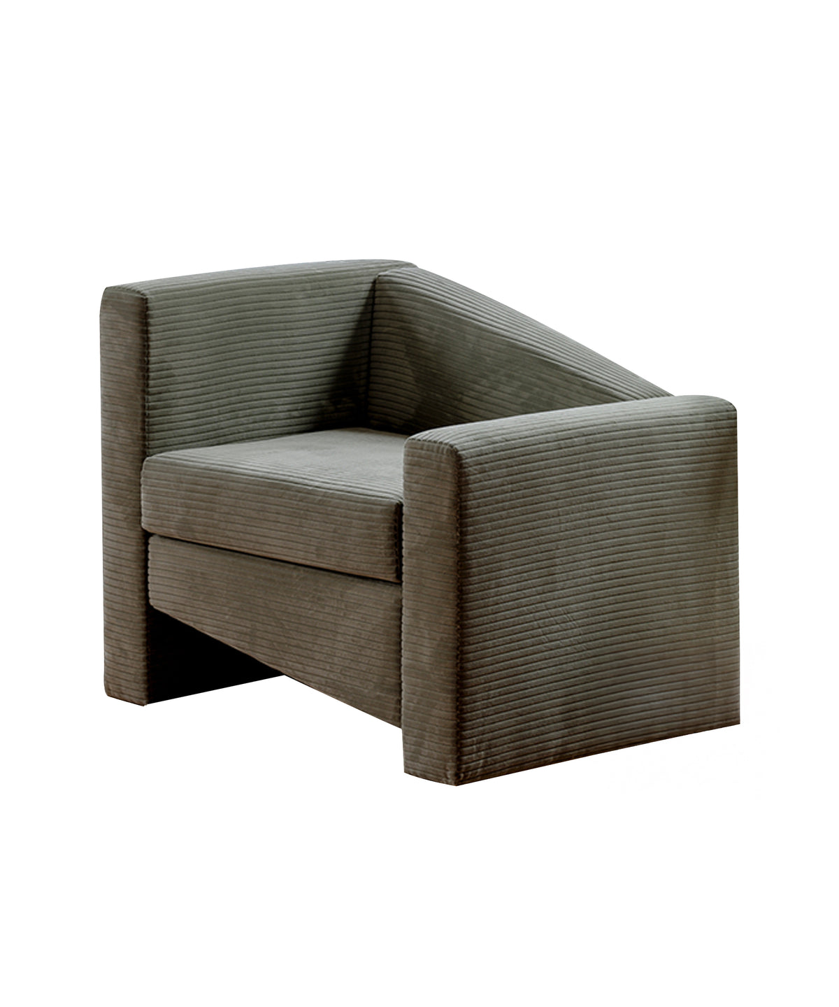 Level Lounge Chair - Light Green Corduroy - Sample