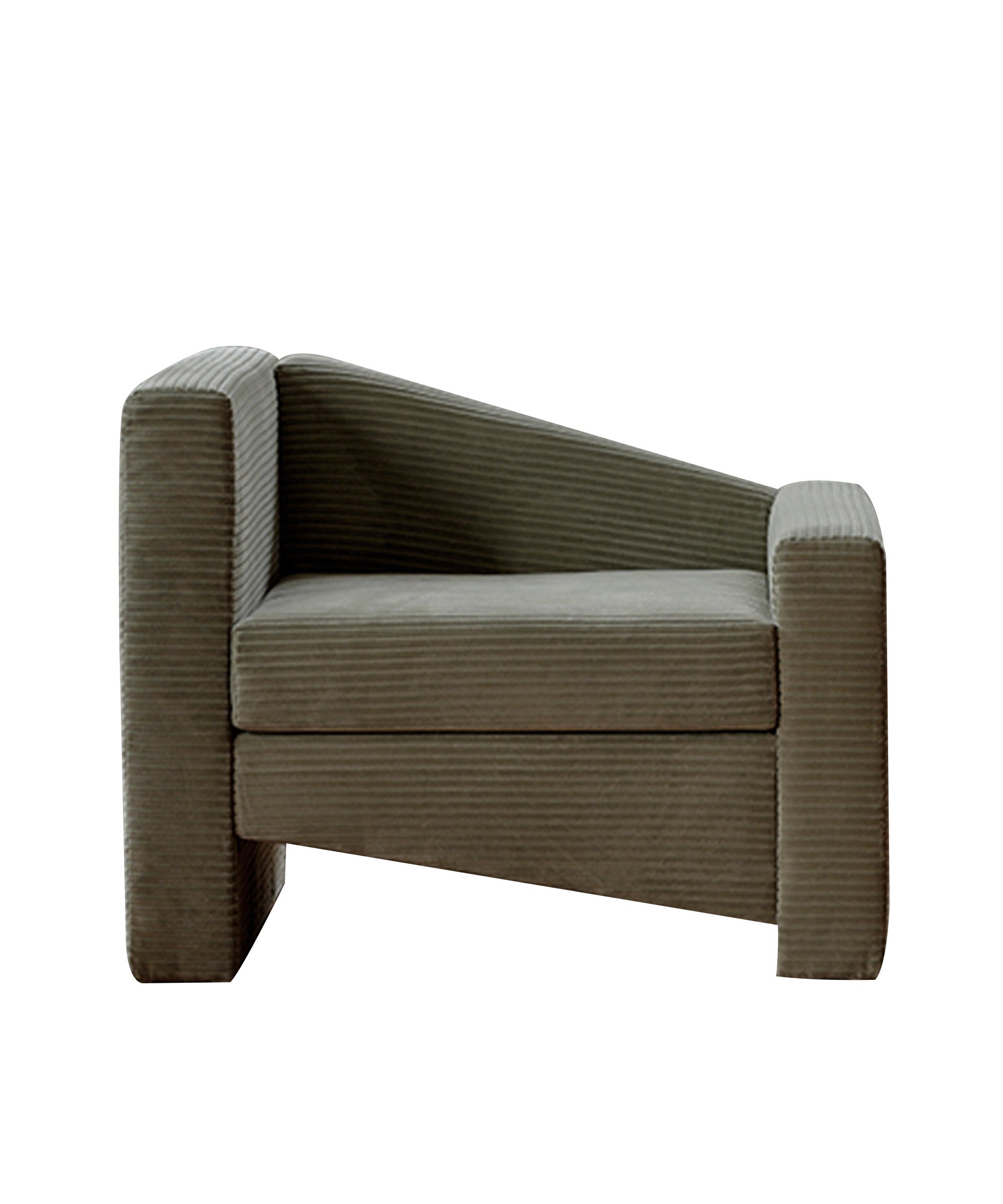 Level Lounge Chair - Light Green Corduroy - Sample