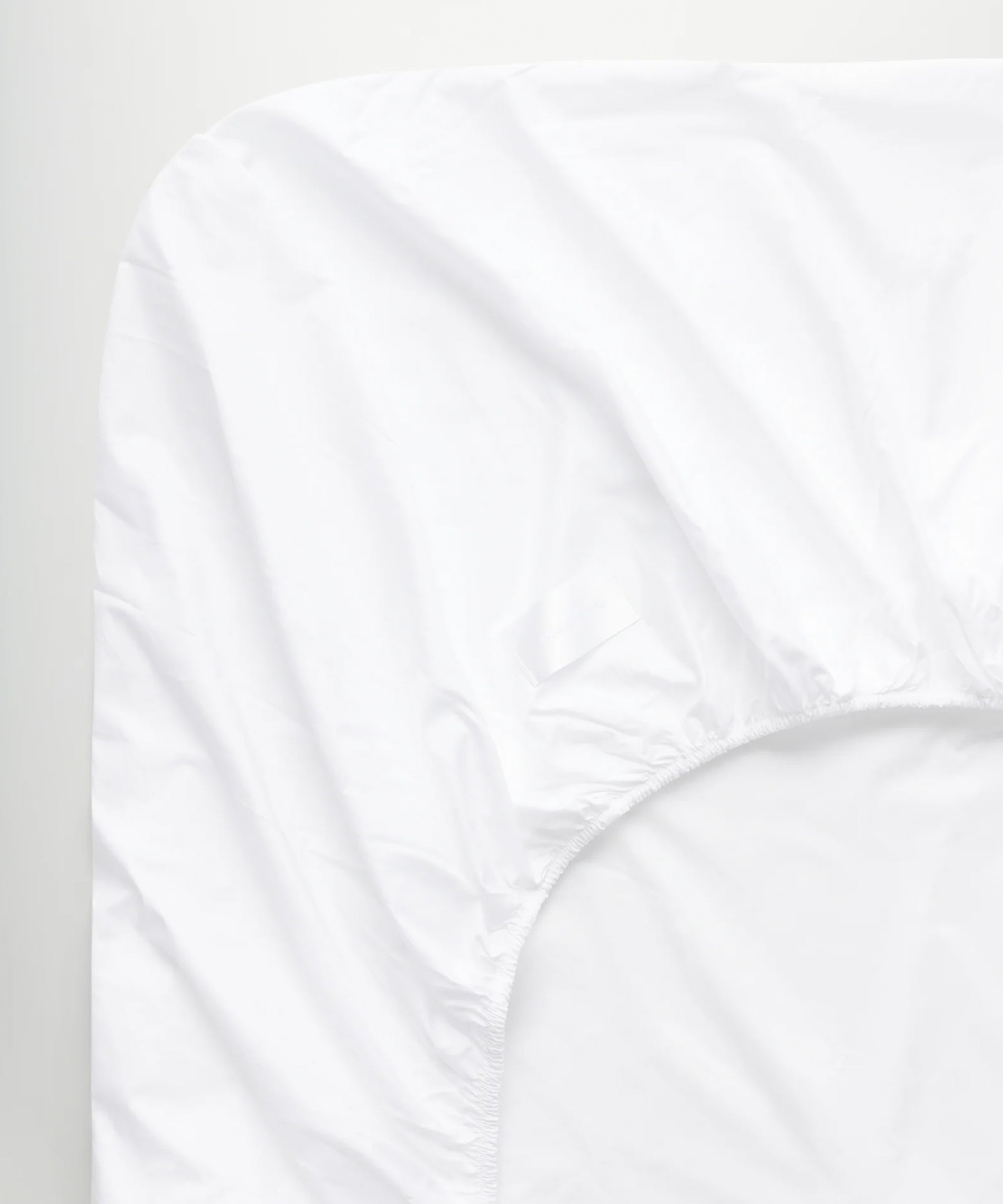 Mother Fitted Sheet, White Poplin