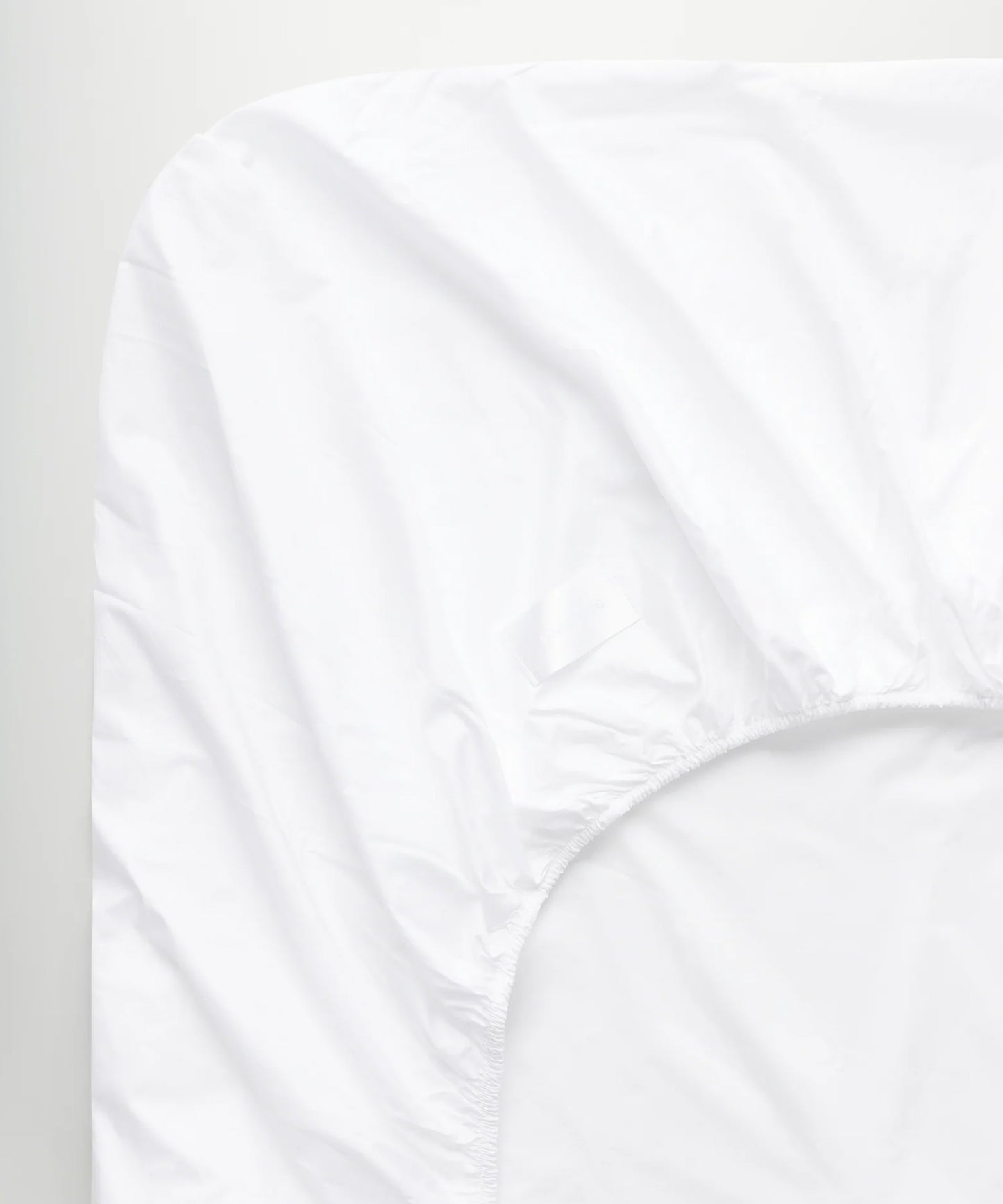 Mother Fitted Sheet, White Poplin