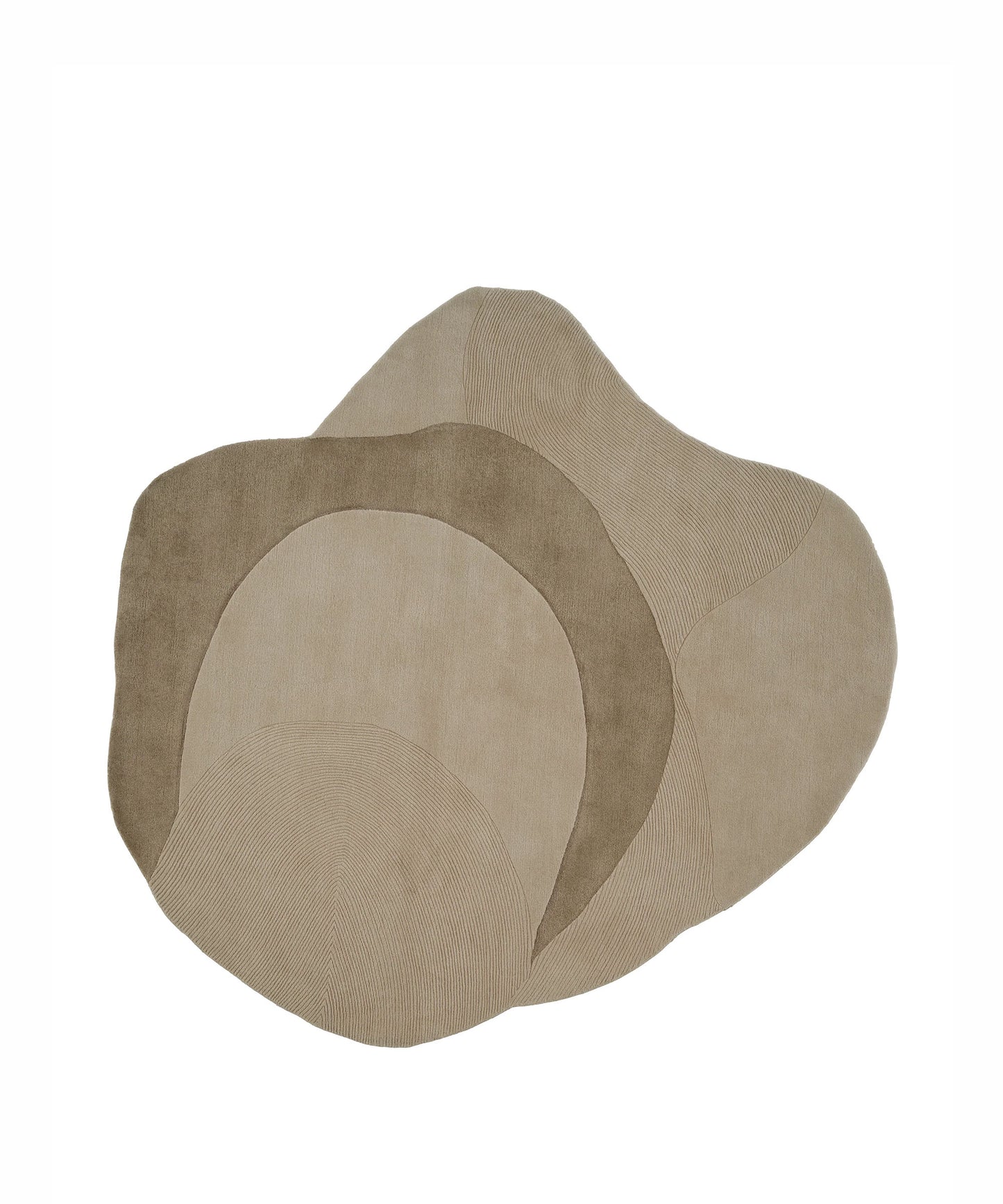 Optical Web Rug in Camel