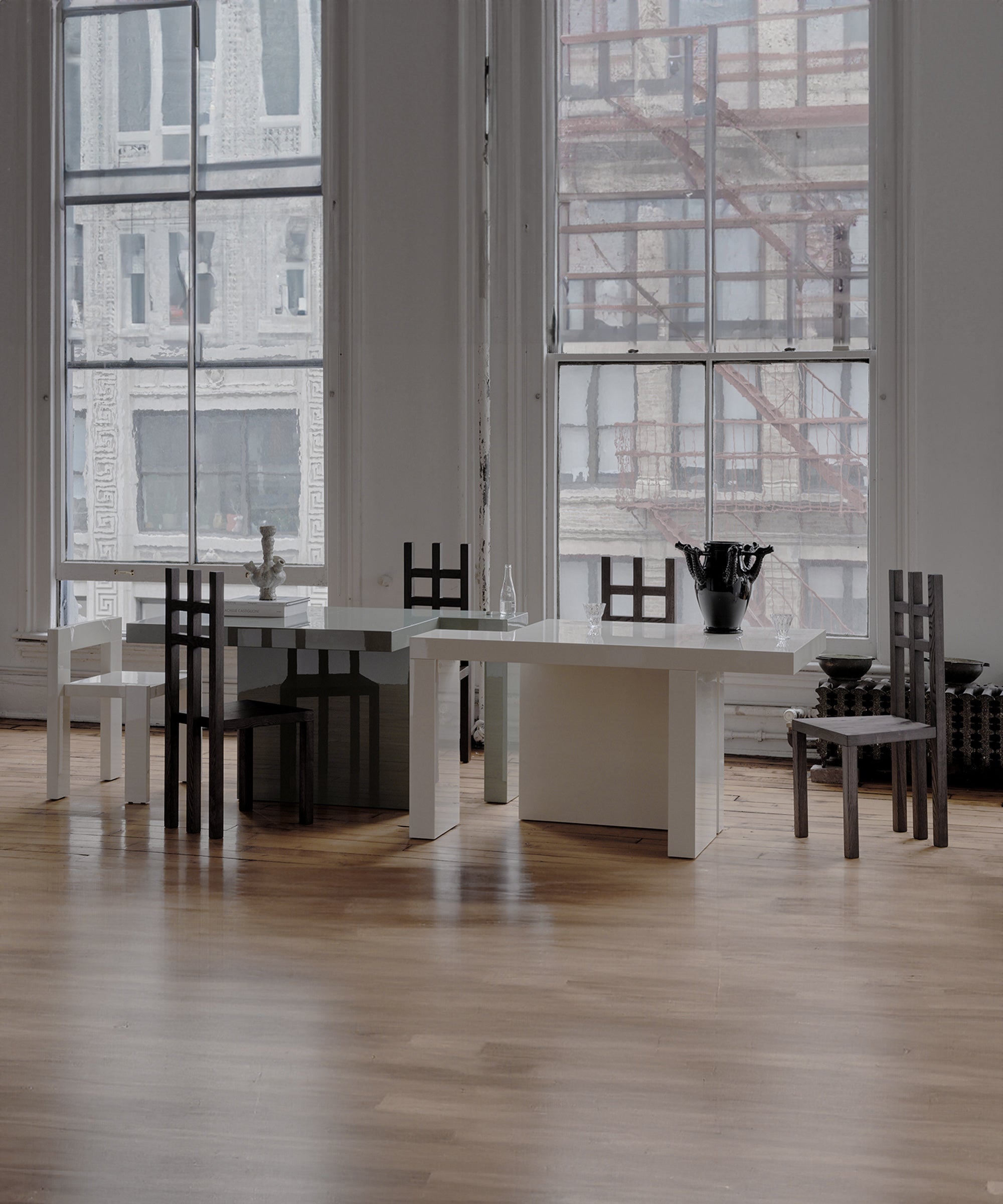Practice Dining Chair - Solid Oak - Ebony Stain - Sample