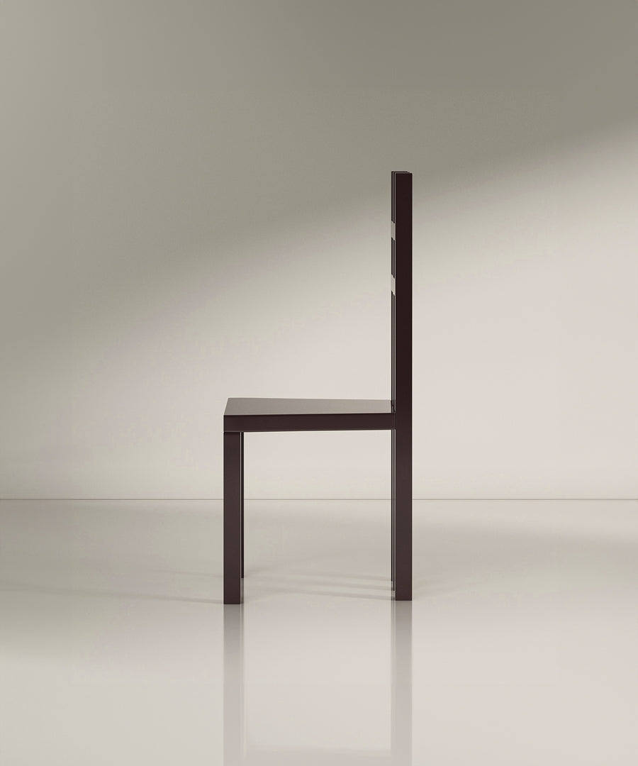 Practice Dining Chair - Solid Oak - Ebony Stain - Sample