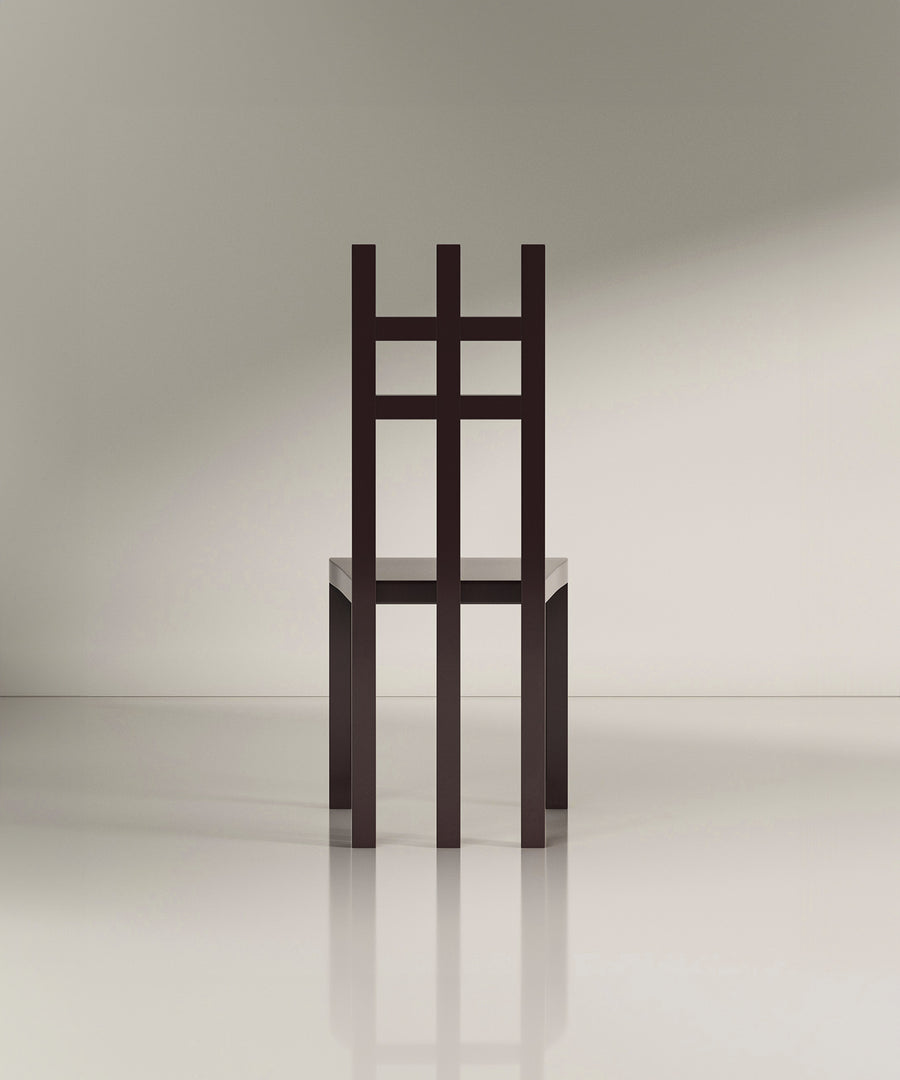 Practice Dining Chair - Solid Oak - Ebony Stain - Sample