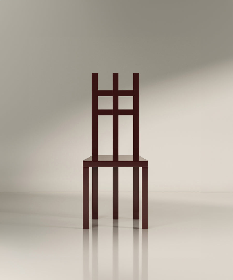 Practice Dining Chair - Solid Oak - Wenge Stain - Sample