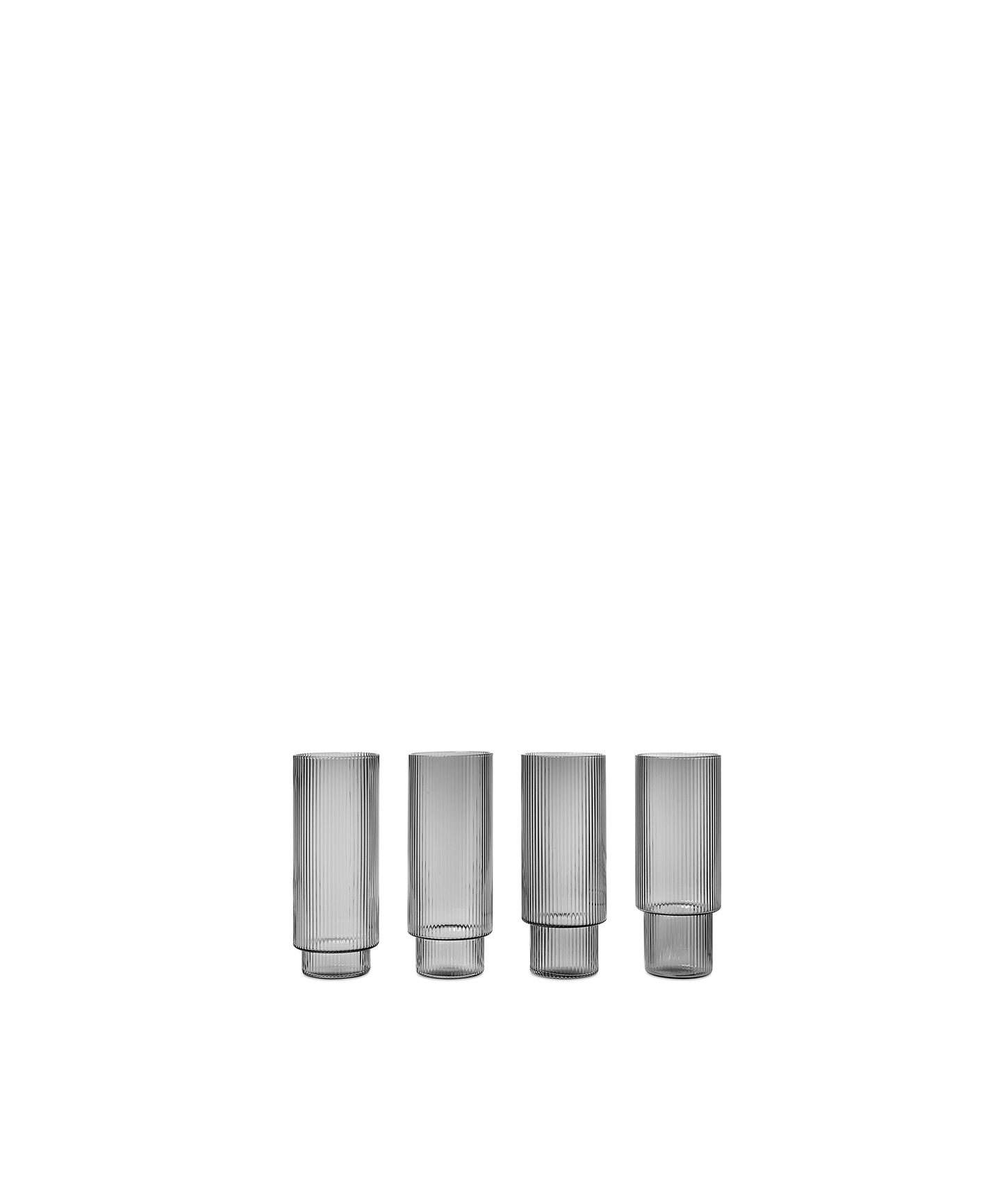 Ripple Long Drink Glasses, Set of 4