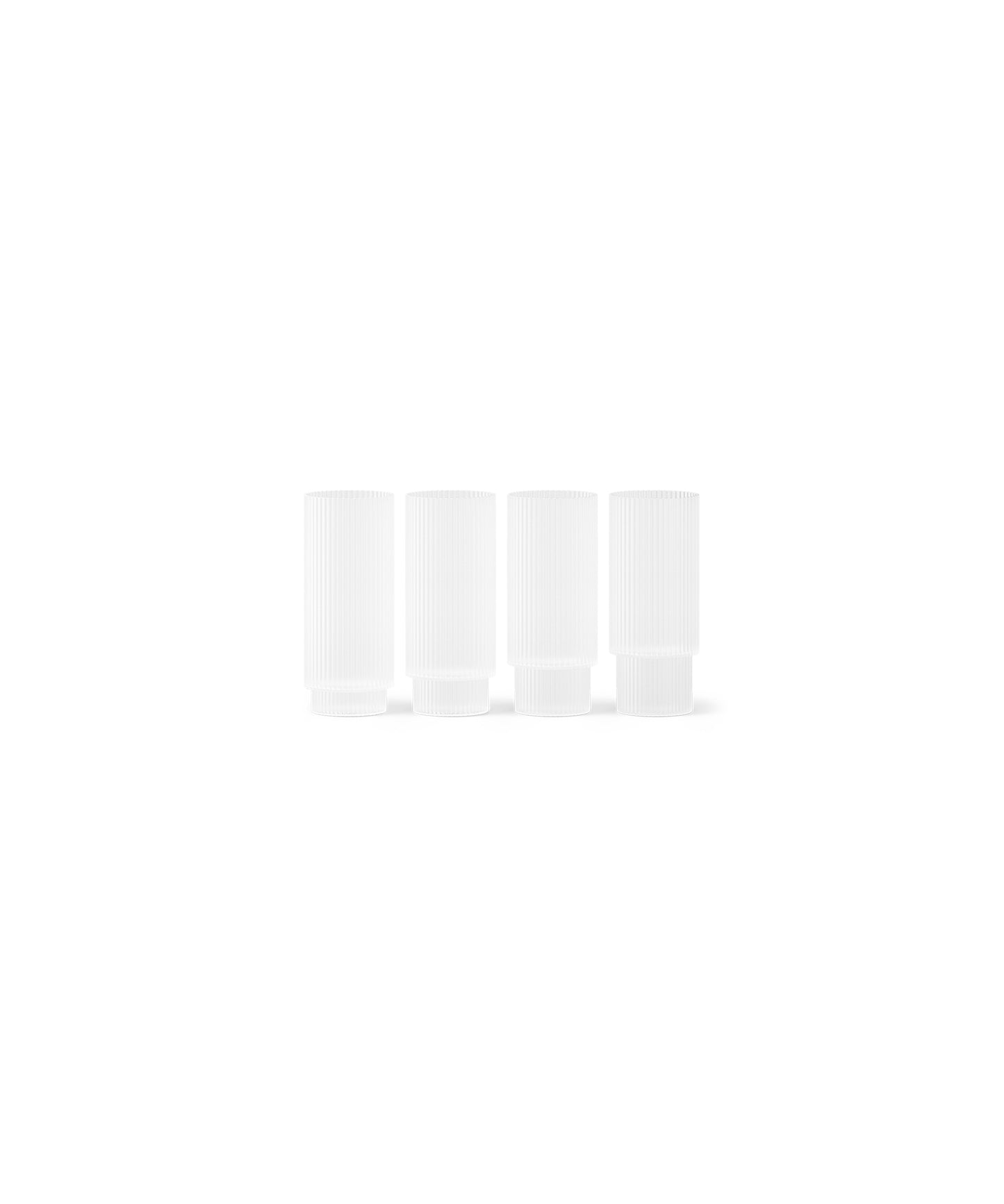 Ripple Long Drink Glasses, Set of 4