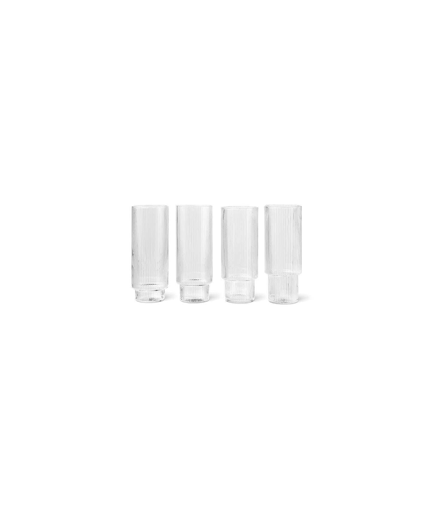 Ripple Long Drink Glasses, Set of 4