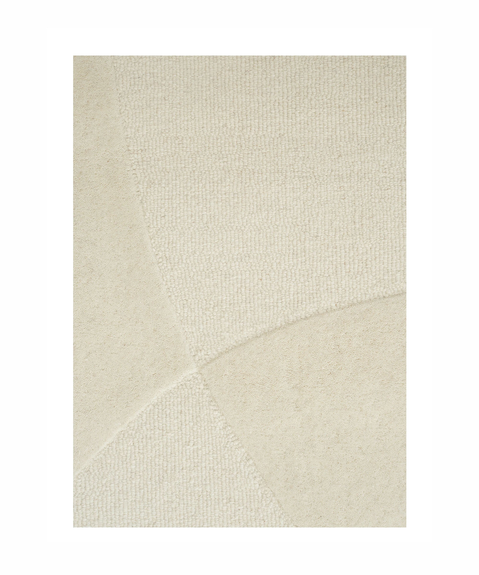 Split Plains Rug in White