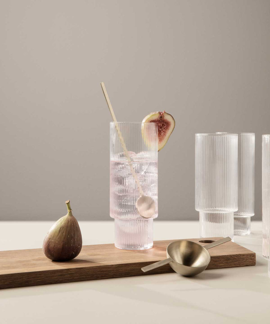 Ripple Long Drink Glasses, Set of 4