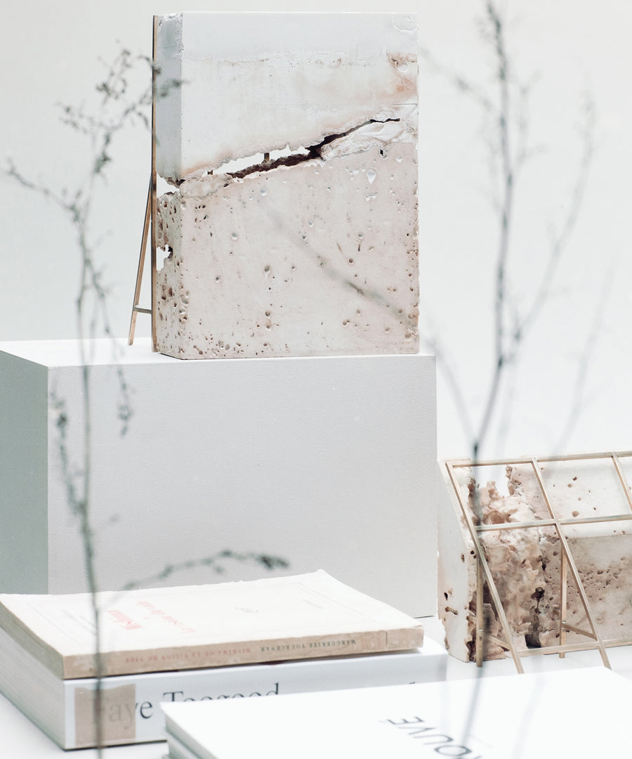Monolith III Bookend with Stone